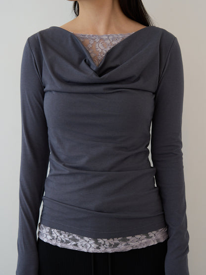 lace drape top