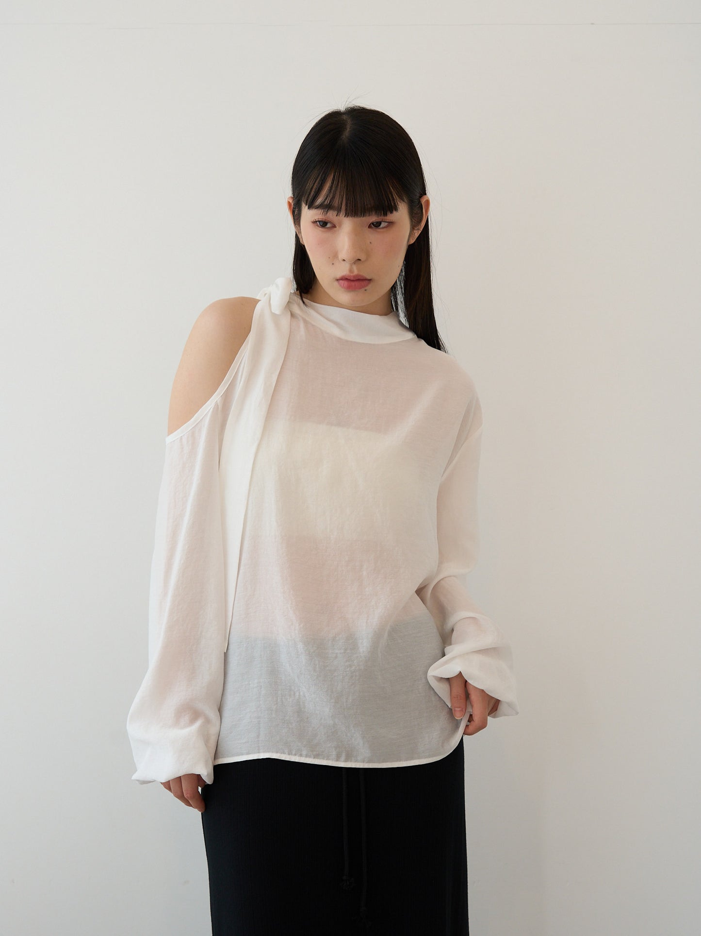 open shoulder blouse