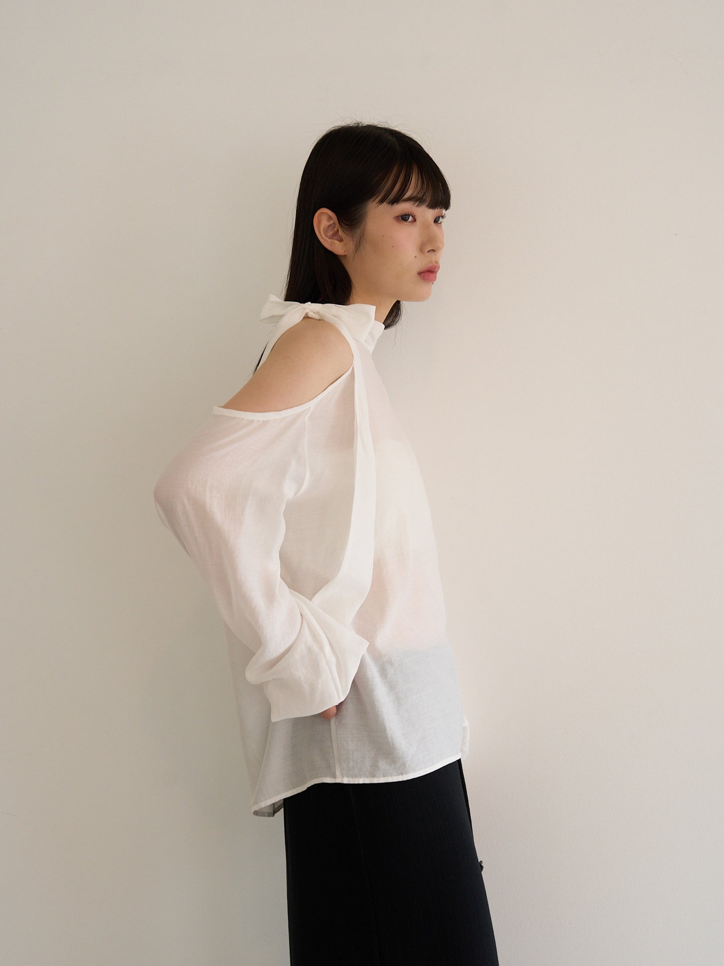 open shoulder blouse