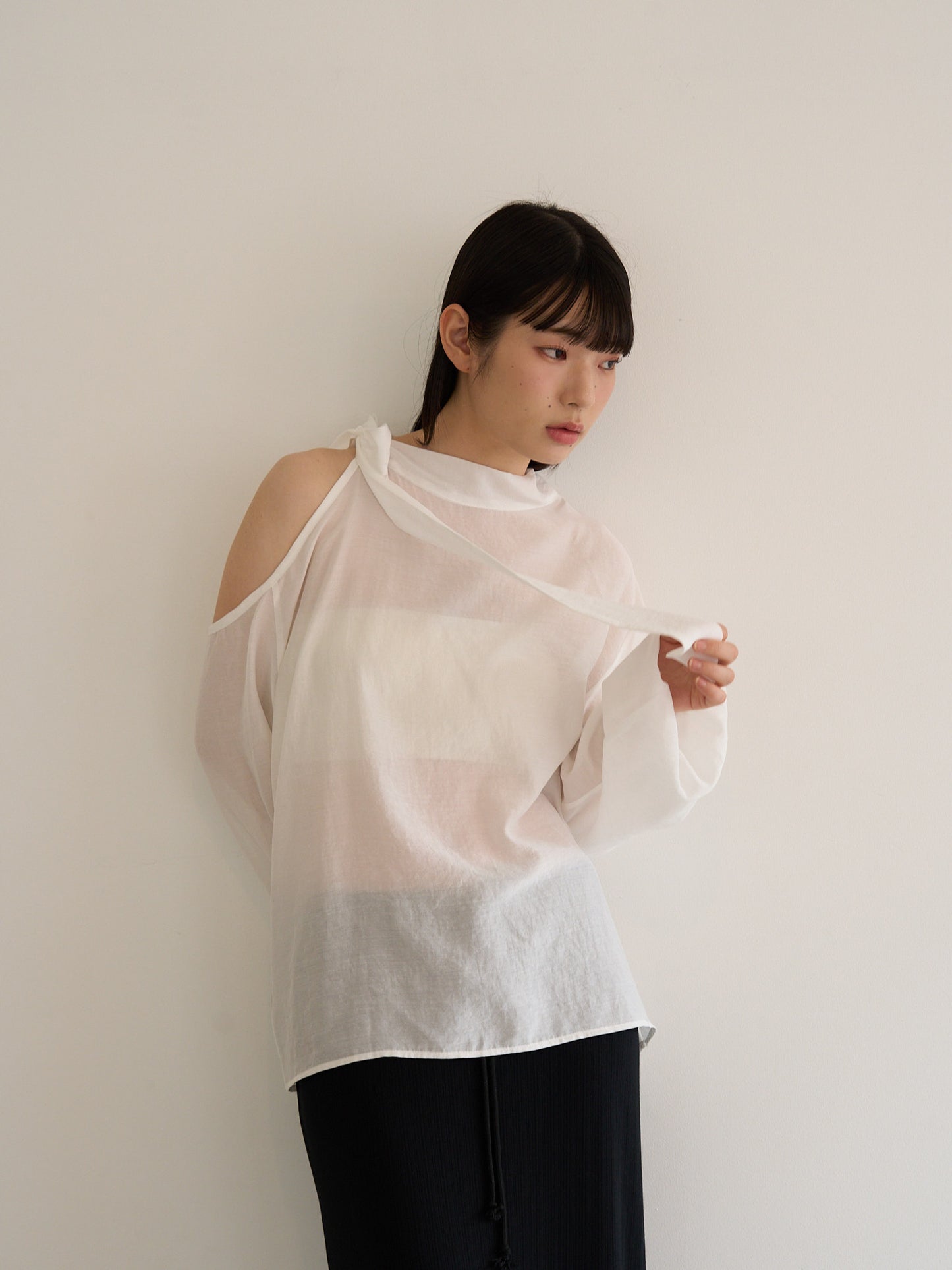 open shoulder blouse