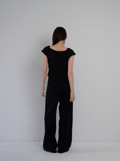 frill waffle knit