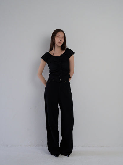 frill waffle knit
