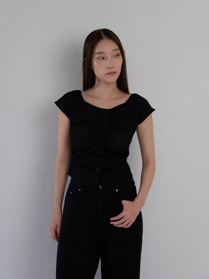 frill waffle knit