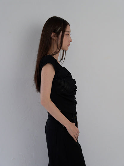 frill waffle knit