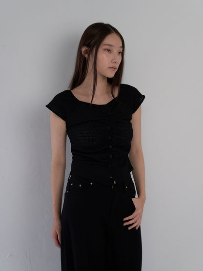 frill waffle knit