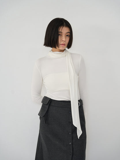 scarf turtleneck top