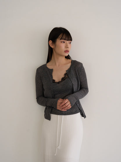 layered cardigan set