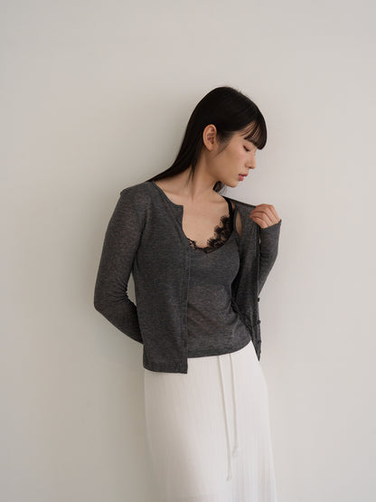 layered cardigan set