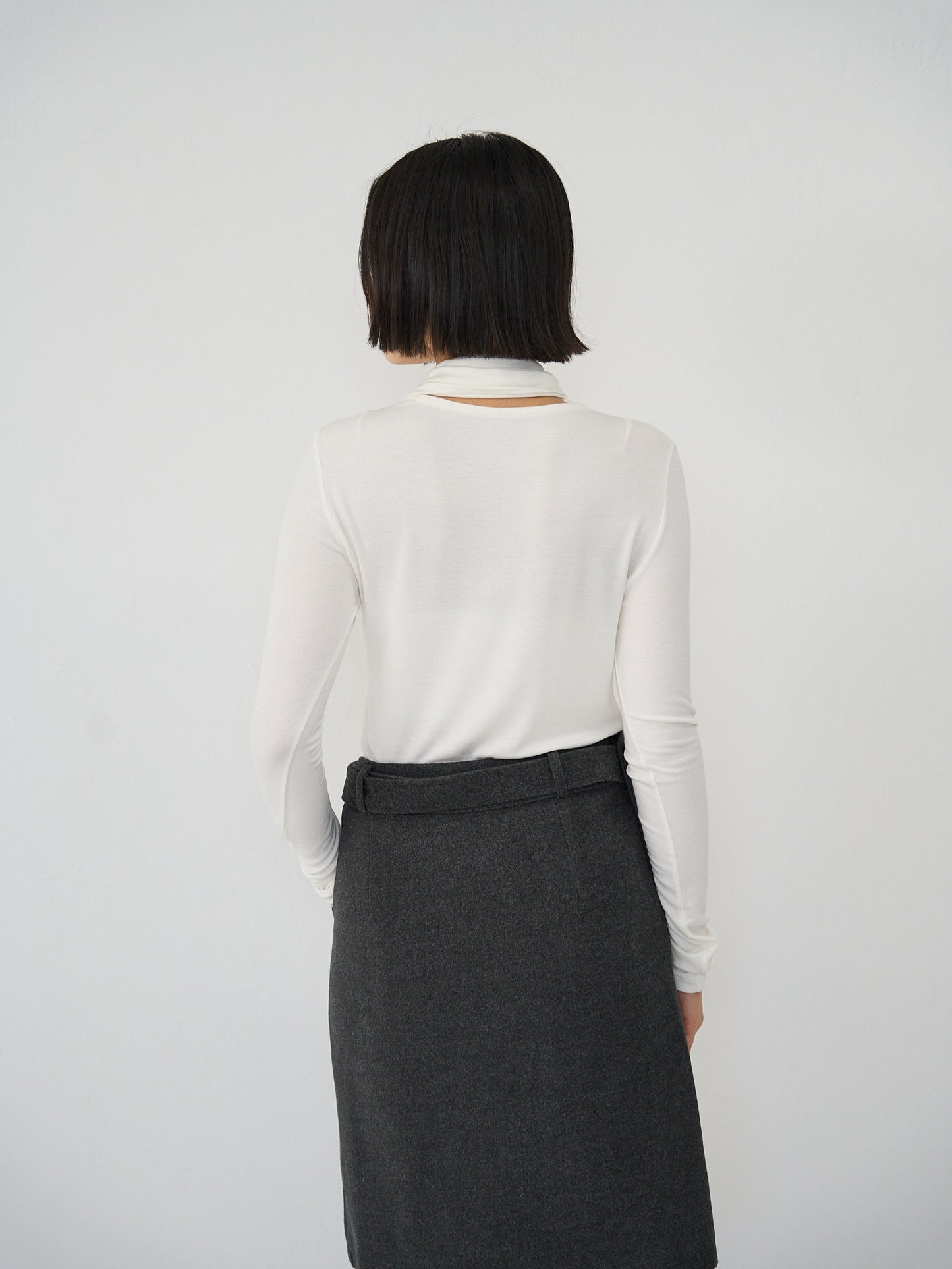 scarf turtleneck top