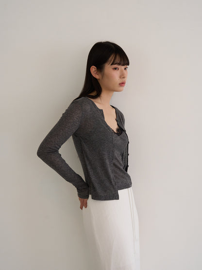 layered cardigan set