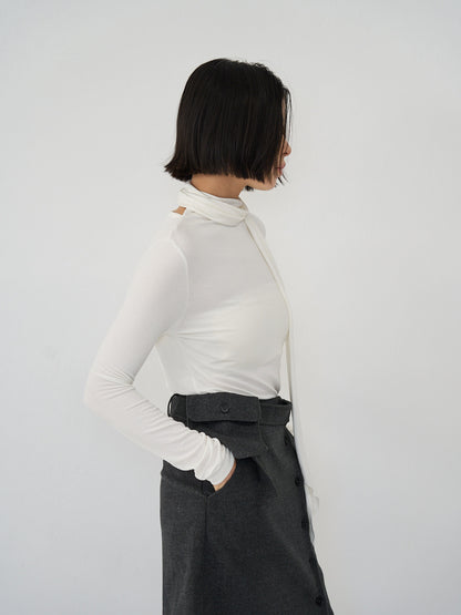 scarf turtleneck top