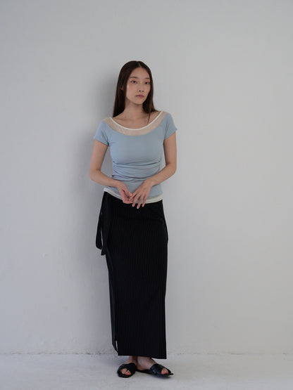 two tone layered T