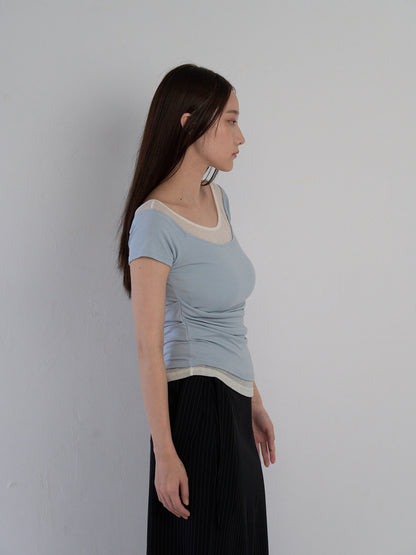 two tone layered T