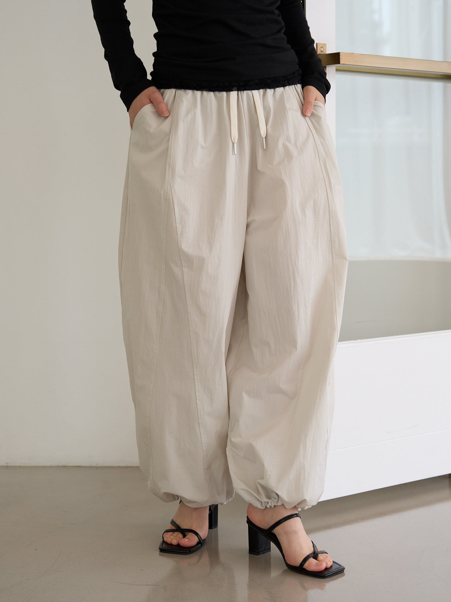 string nylon pants