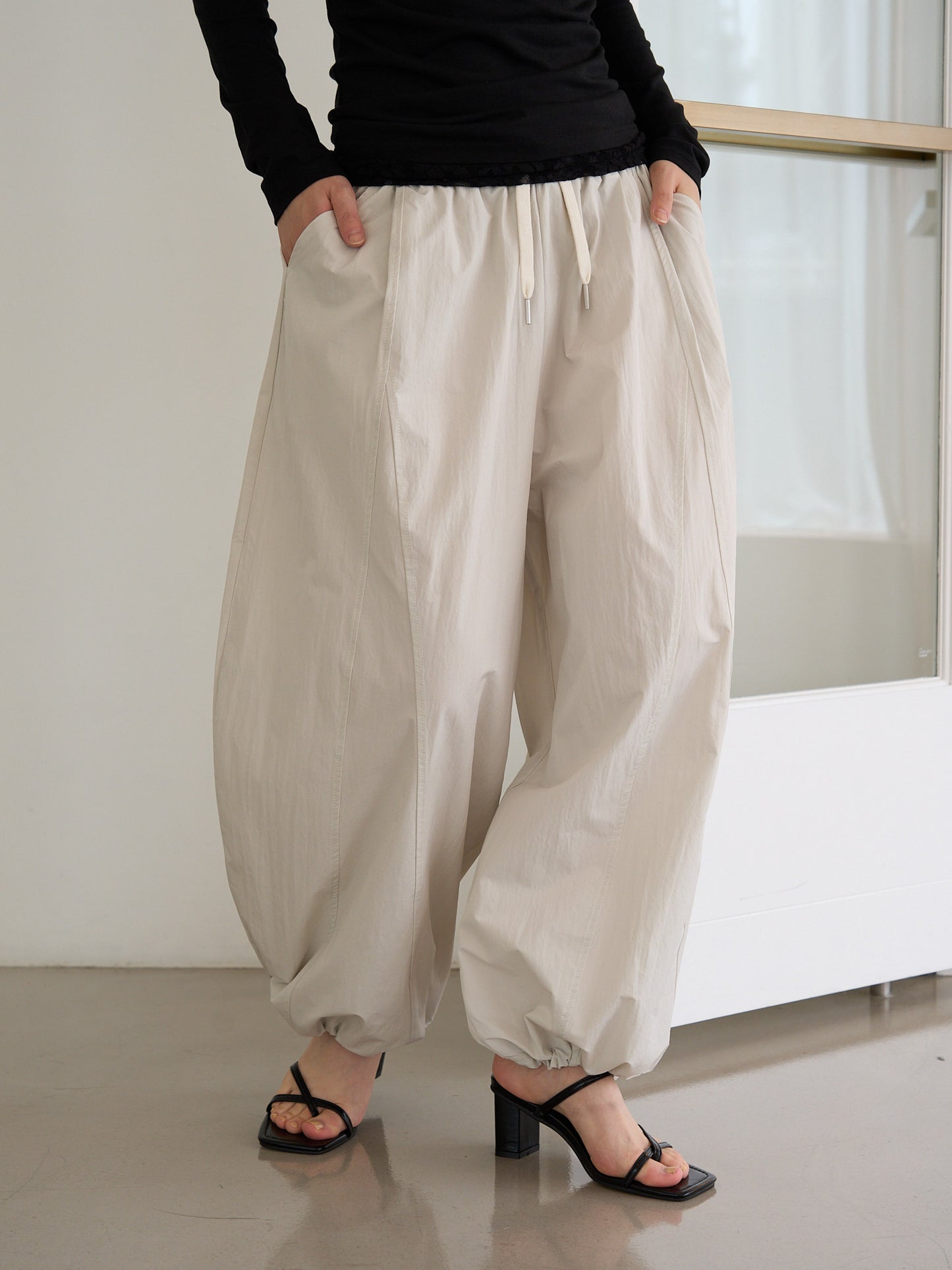string nylon pants