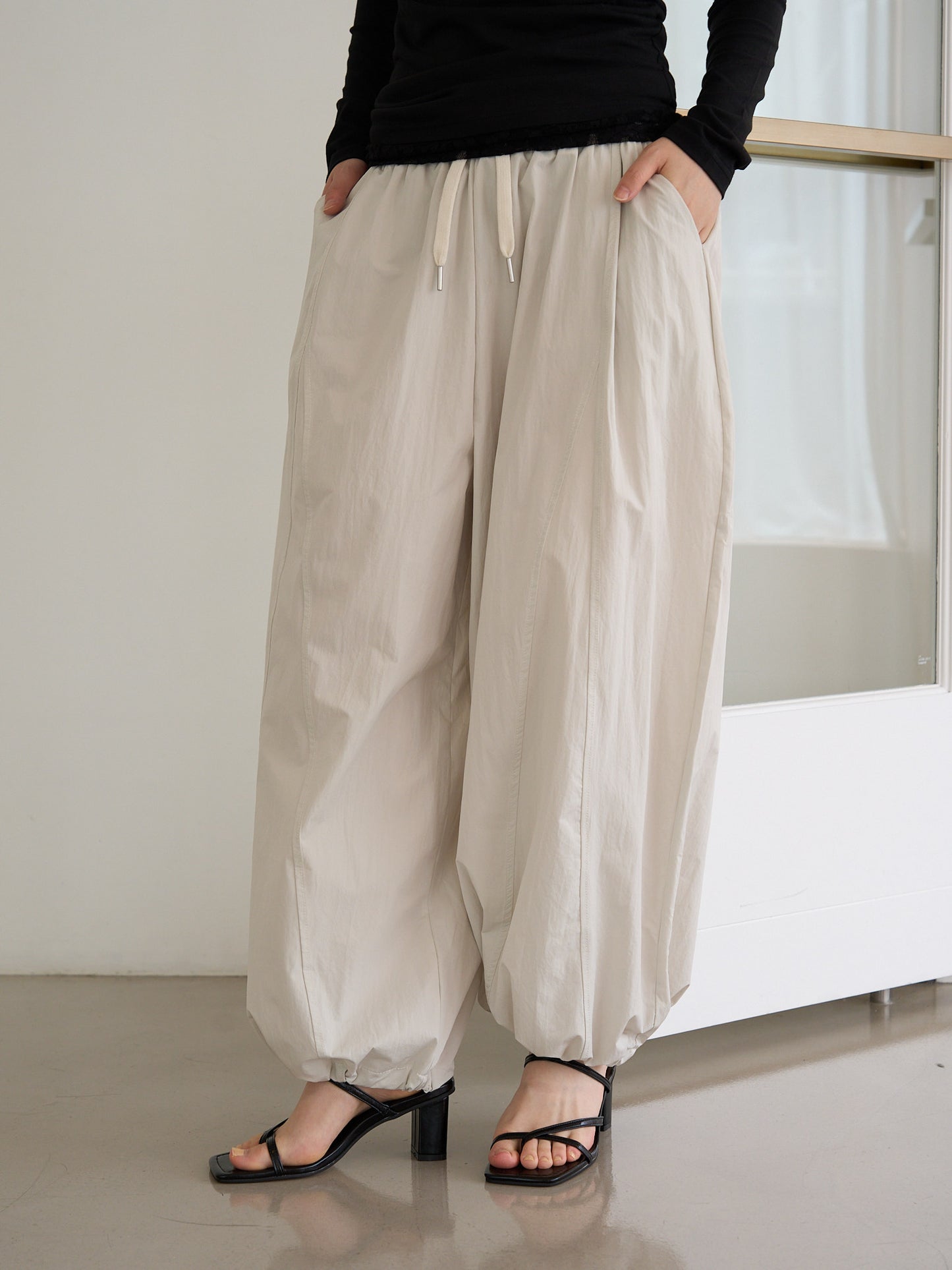 string nylon pants