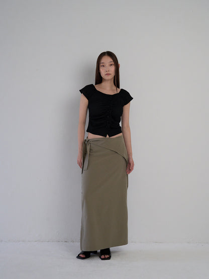 frill waffle knit
