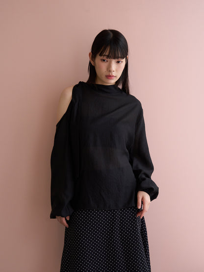 open shoulder blouse