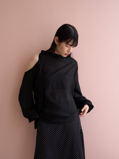 open shoulder blouse