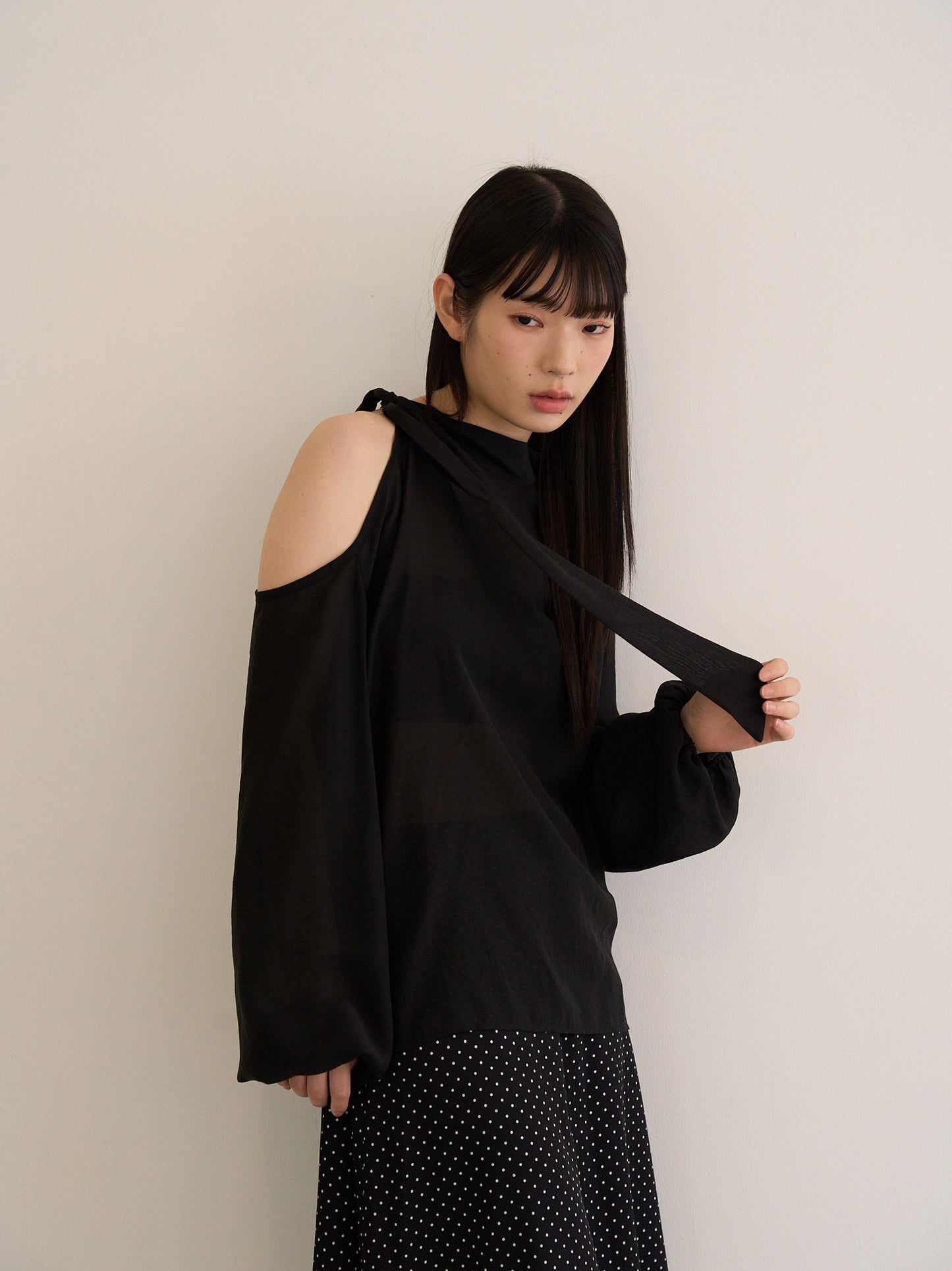 open shoulder blouse