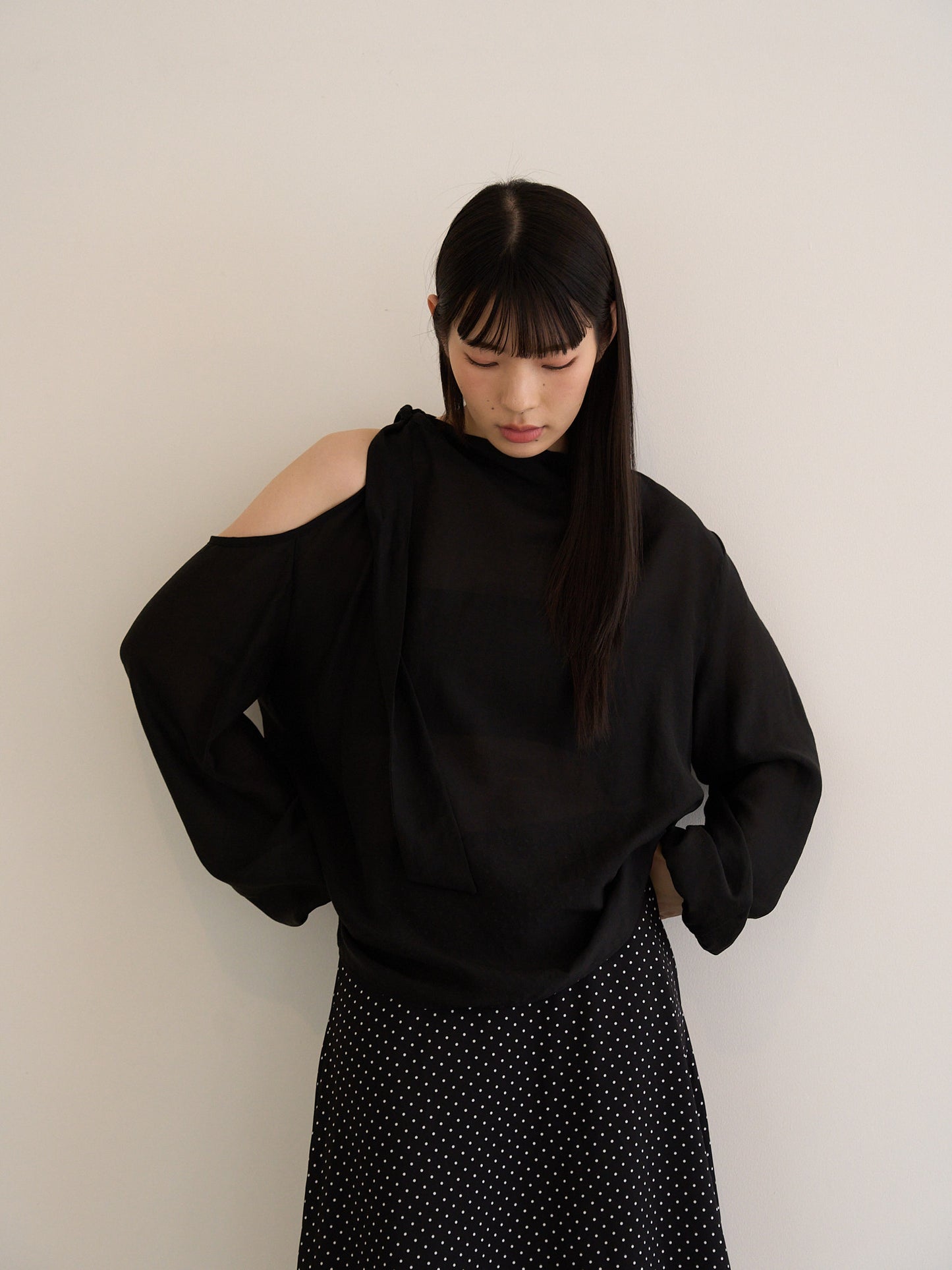 open shoulder blouse