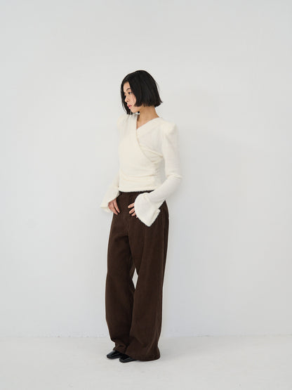 drape knit blouse