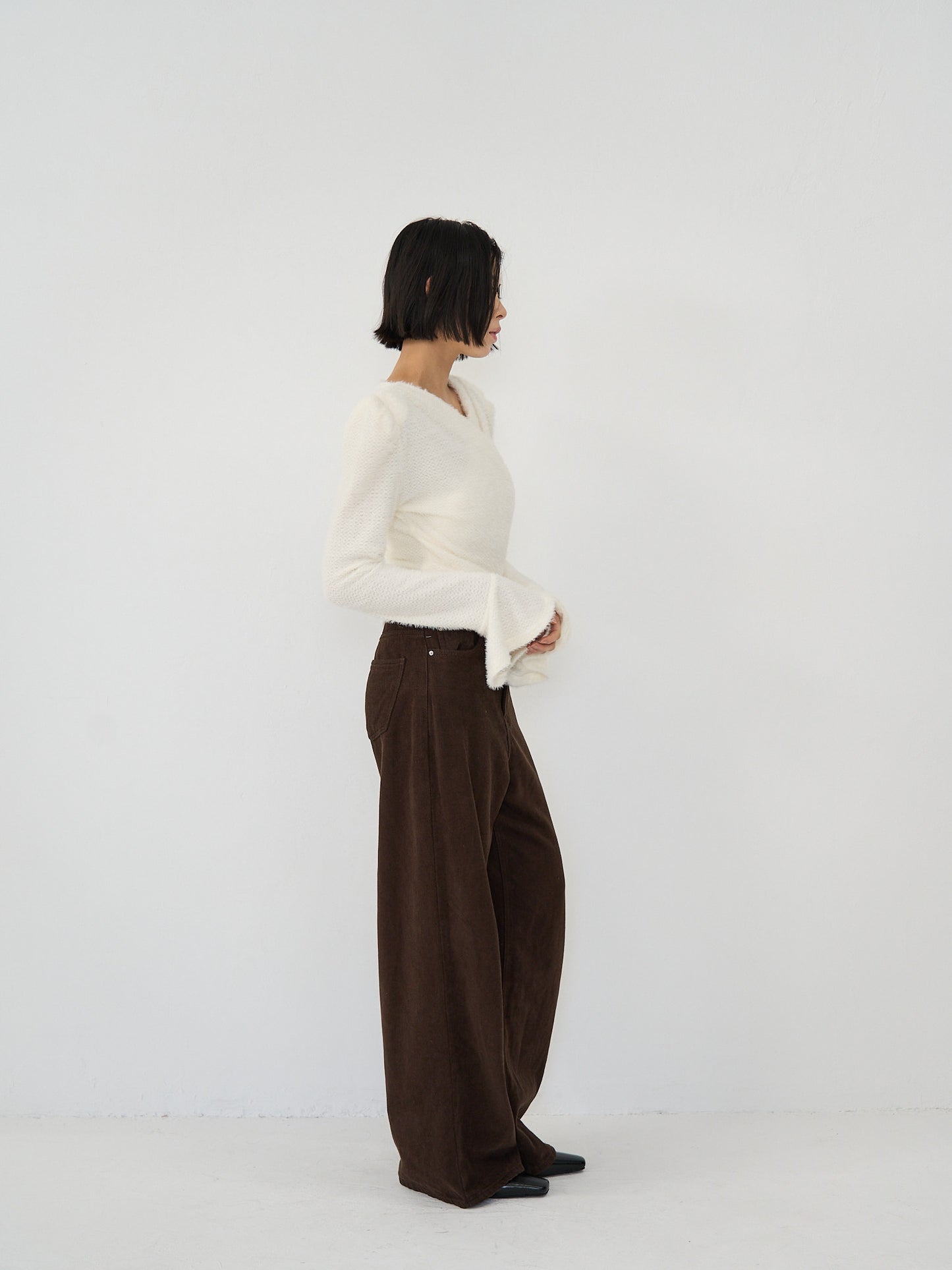 drape knit blouse