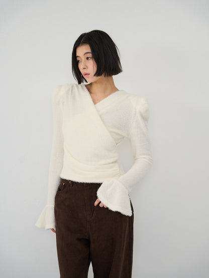 drape knit blouse