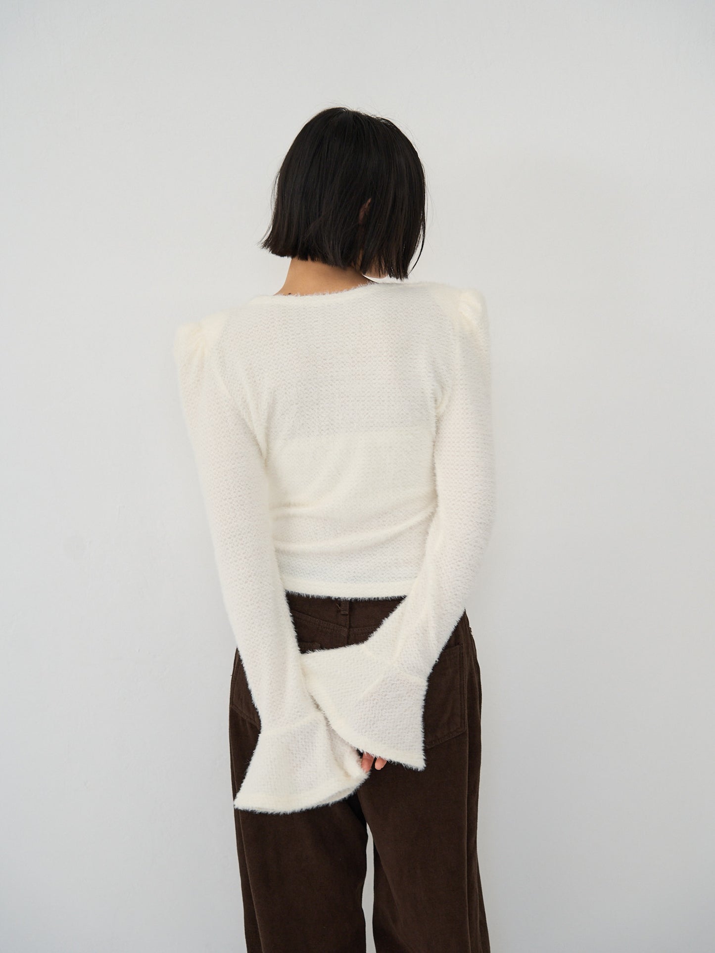 drape knit blouse