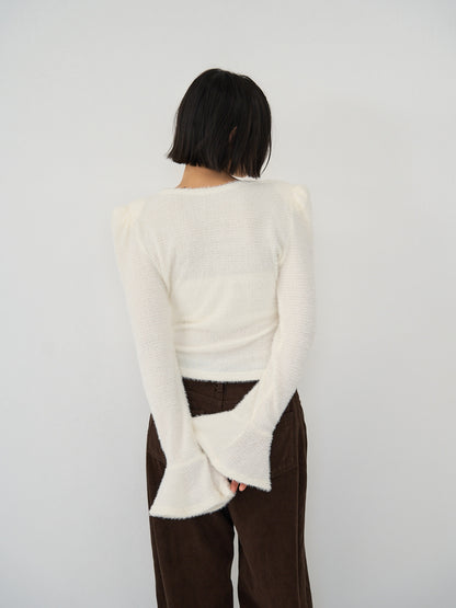 drape knit blouse