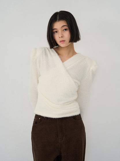 drape knit blouse