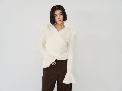 drape knit blouse