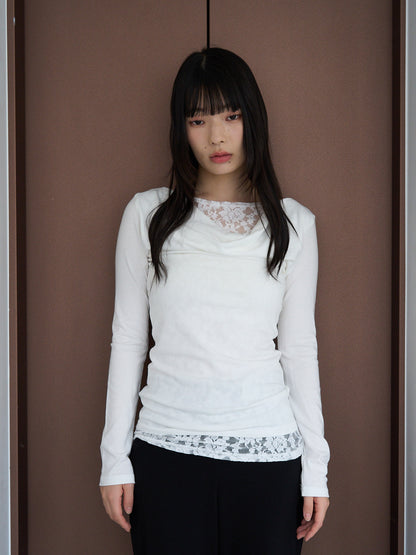 lace drape top