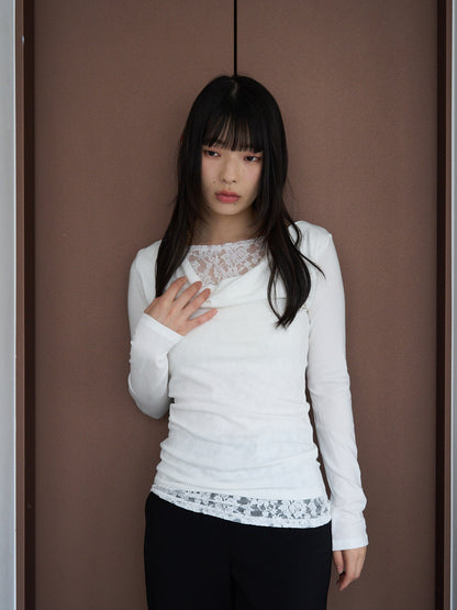 lace drape top