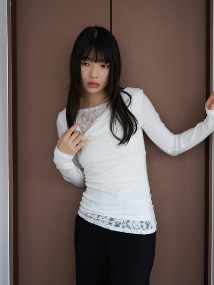 lace drape top