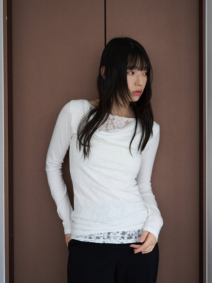 lace drape top