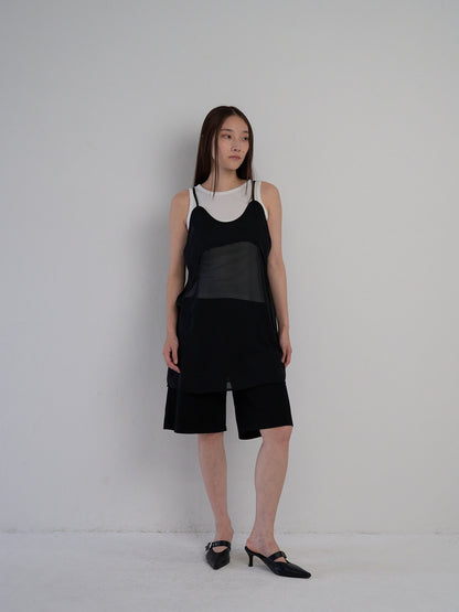 U neck sheer one piece