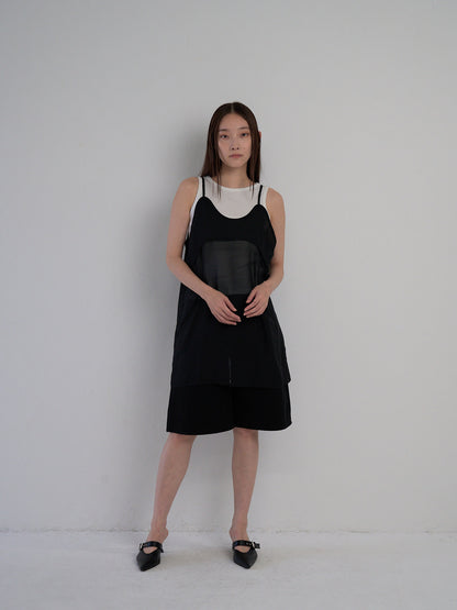 U neck sheer one piece