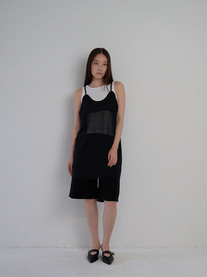 U neck sheer one piece