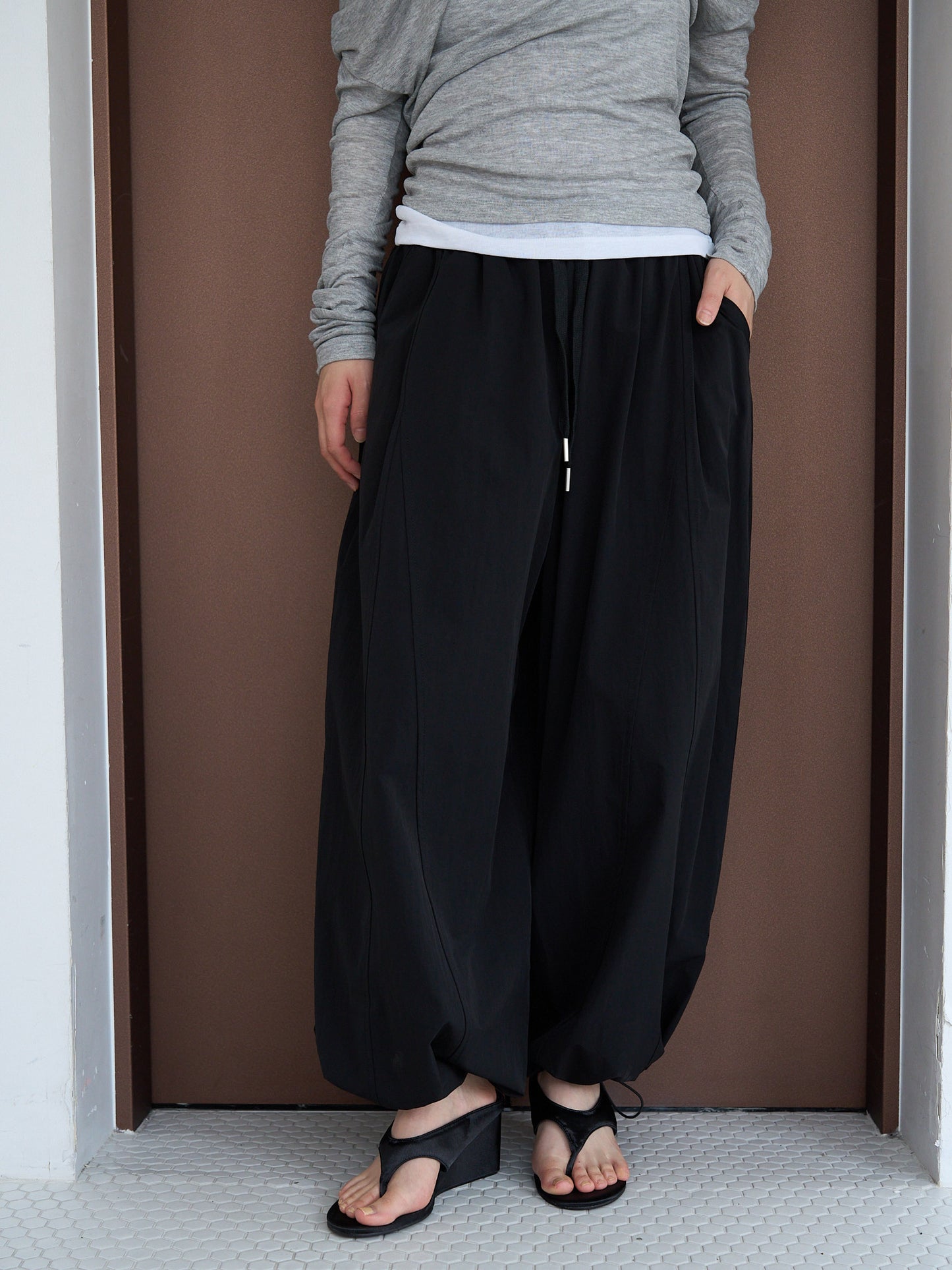 string nylon pants