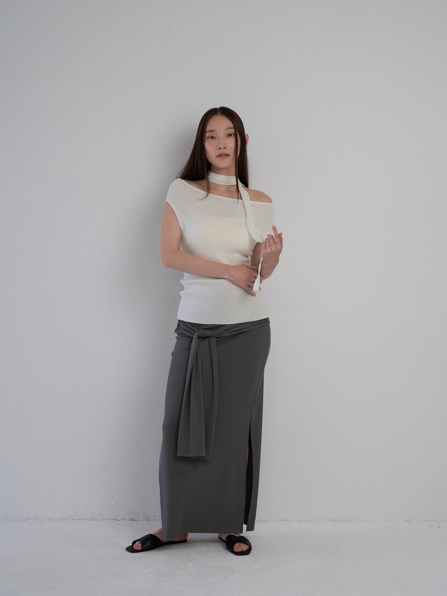boat neck tie tops