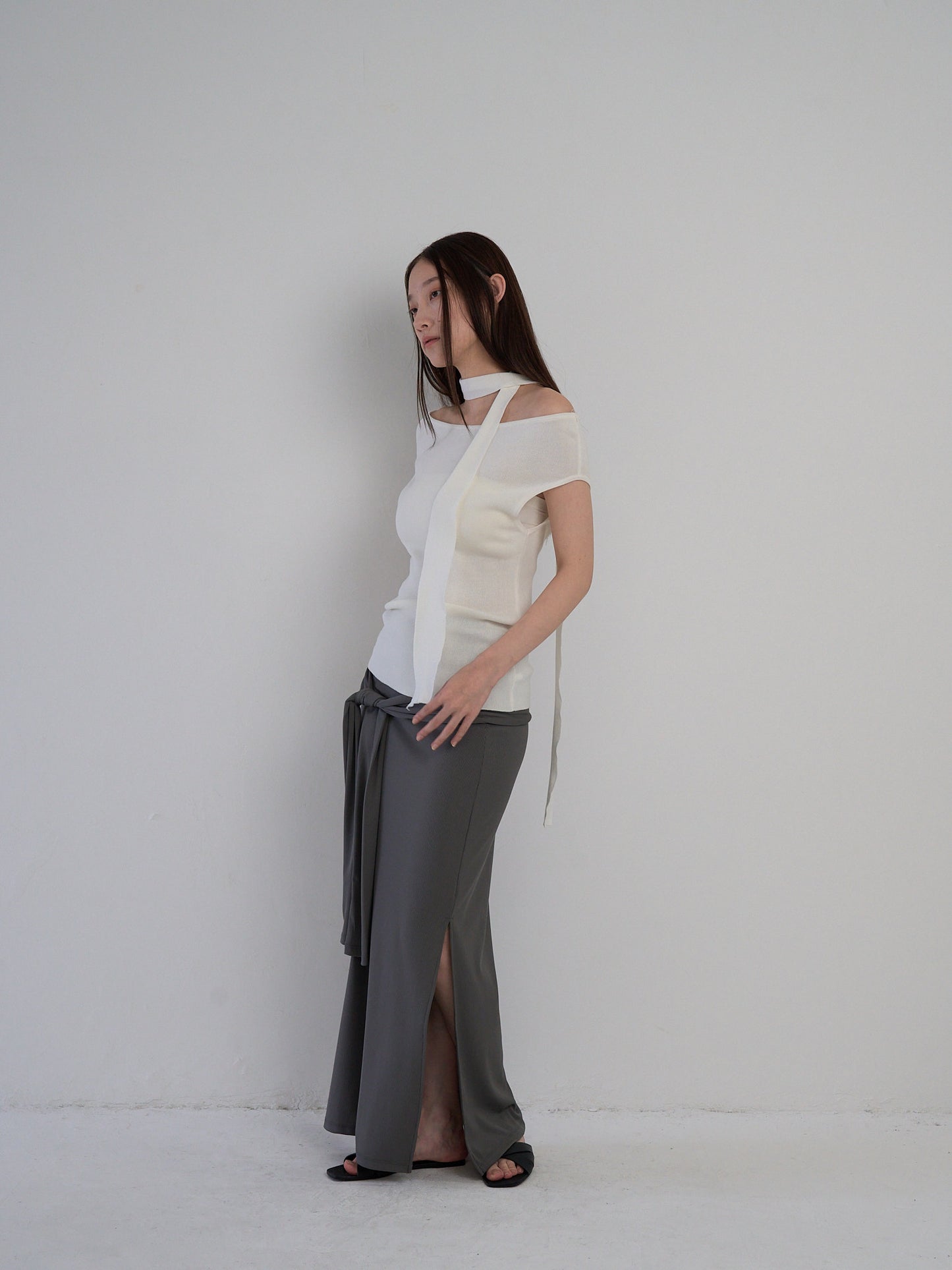 boat neck tie tops
