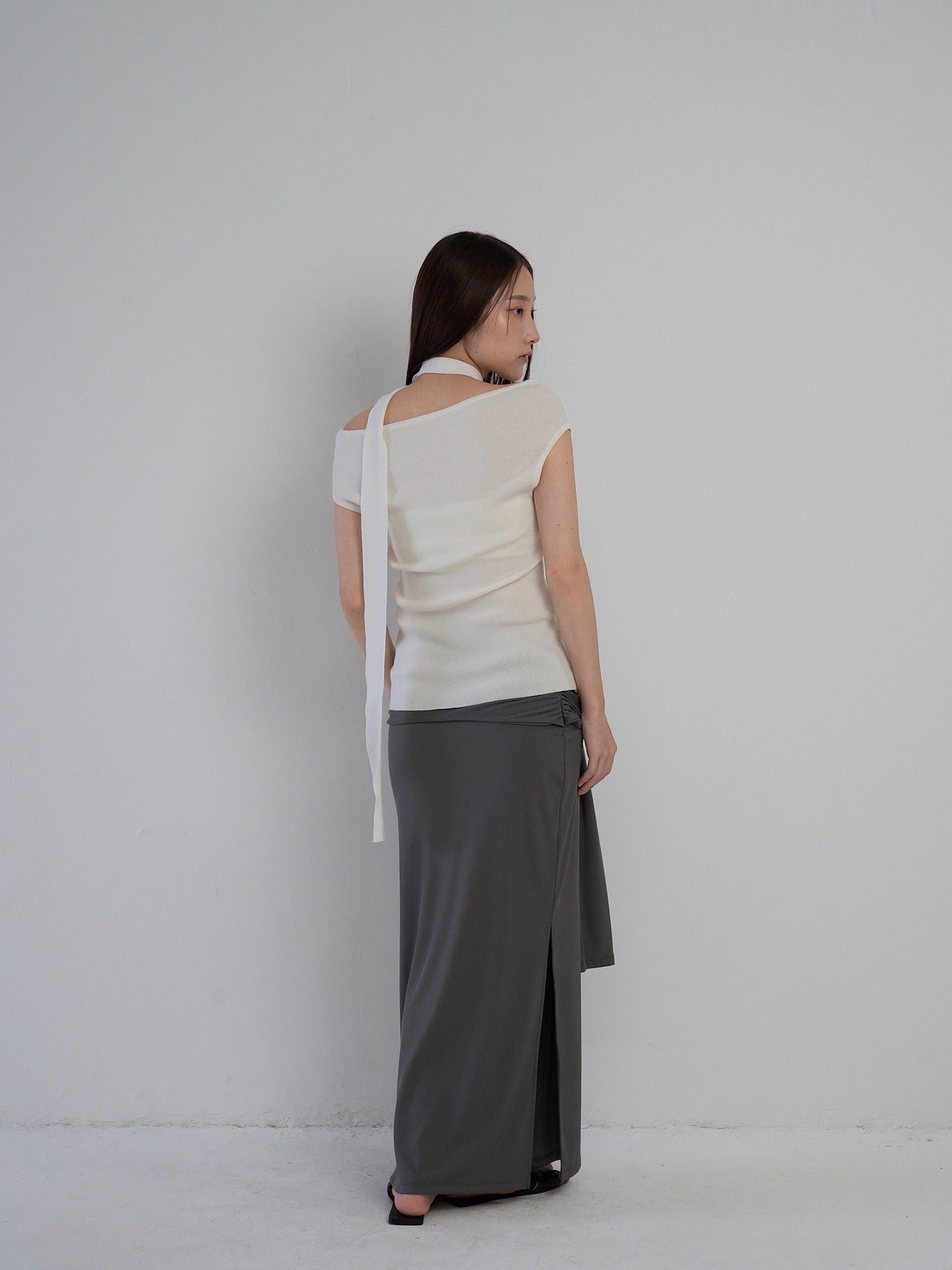 boat neck tie tops