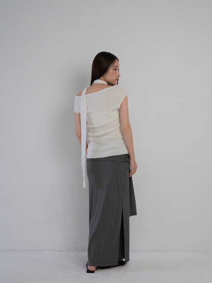 boat neck tie tops