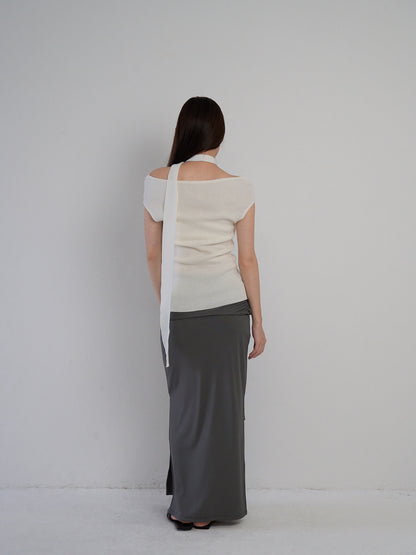 boat neck tie tops