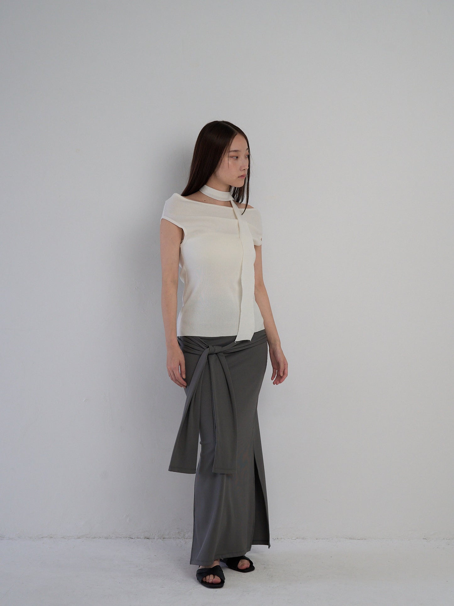 boat neck tie tops