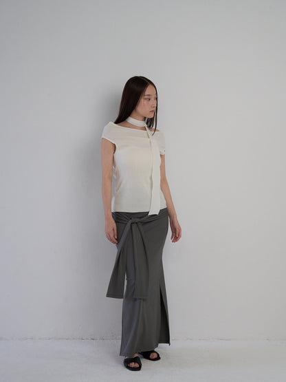boat neck tie tops
