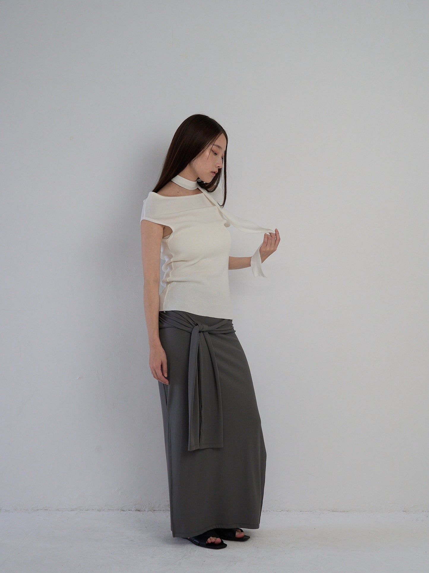 boat neck tie tops