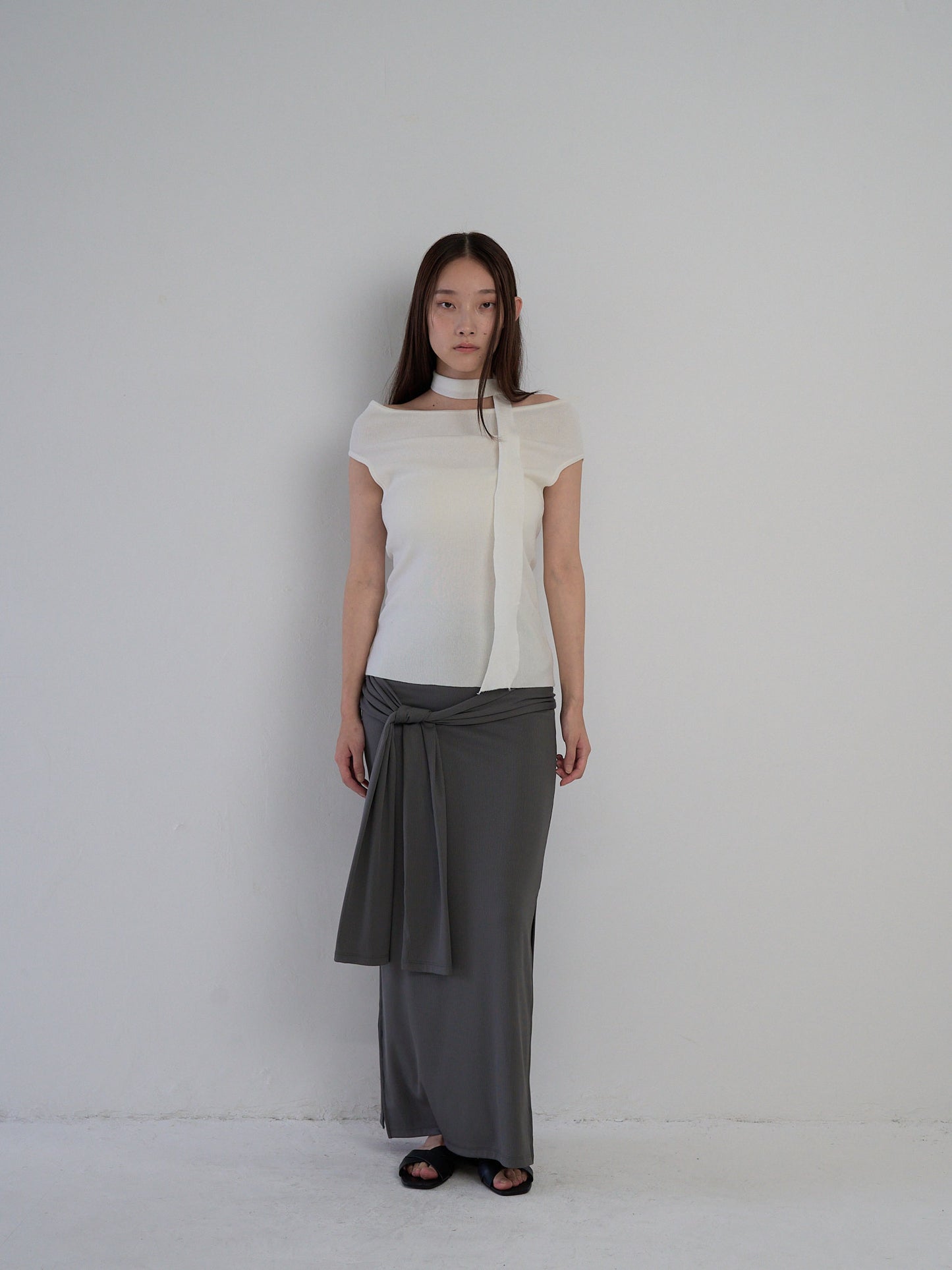 boat neck tie tops