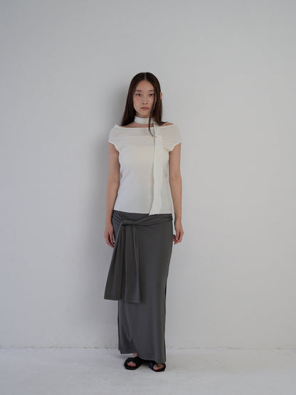boat neck tie tops
